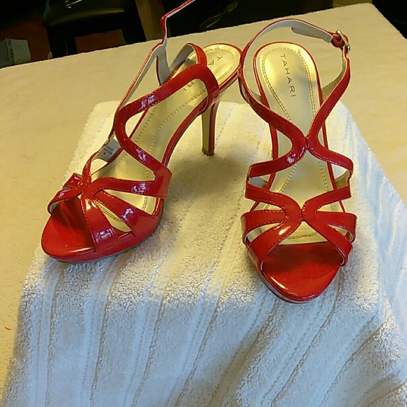 Tahari Shoes - Tahari red heeled sandals